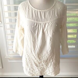 World Market Lacy Cotton Feminine Top